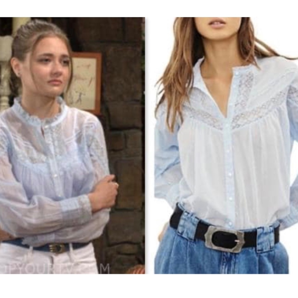 ba&sh Irene Buttoned Lace Shirt - Picture 15 of 16